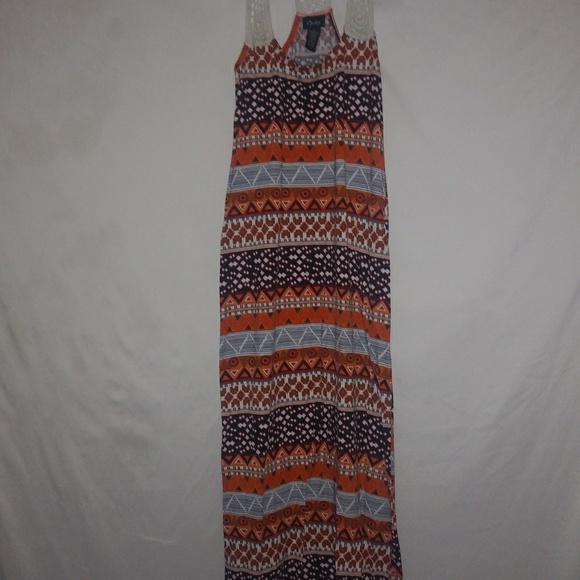 Chesley M Orange Striped Retro Maxi Dress - Picture 2 of 4
